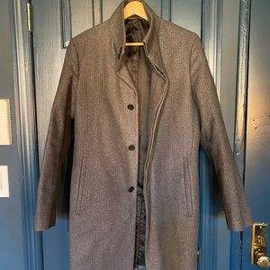 Theory Gray Twill Coat